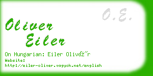 oliver eiler business card